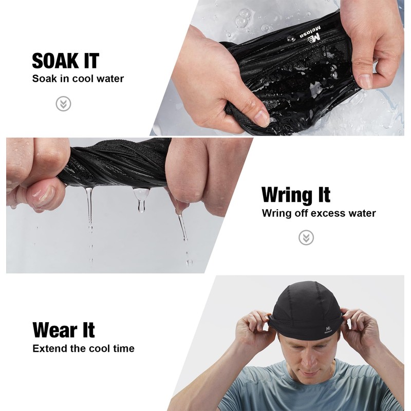 MELASA Cooling Skull Caps Helmet Liner, Lightweight Mesh Under Helmet