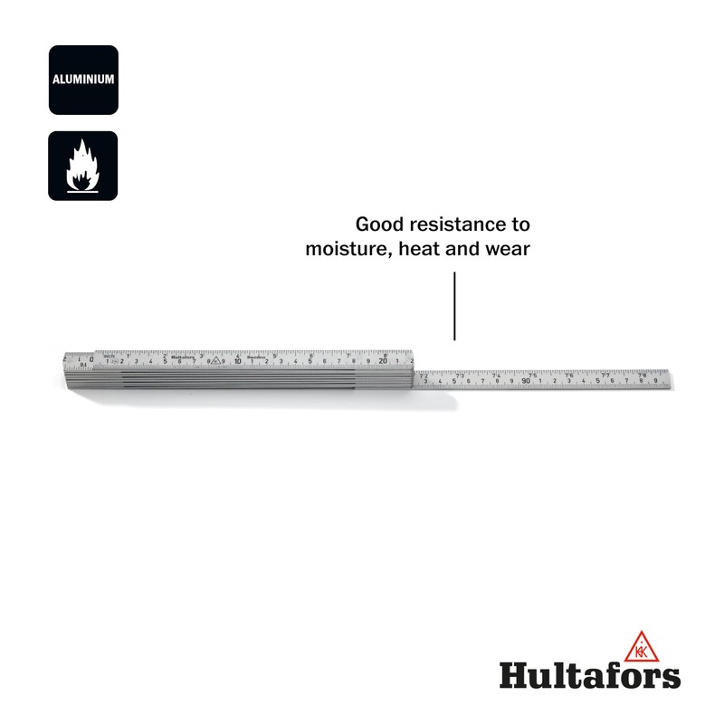 Hultafors Aluminium Folding Ruler A59 mm/2 m - 10, A61
