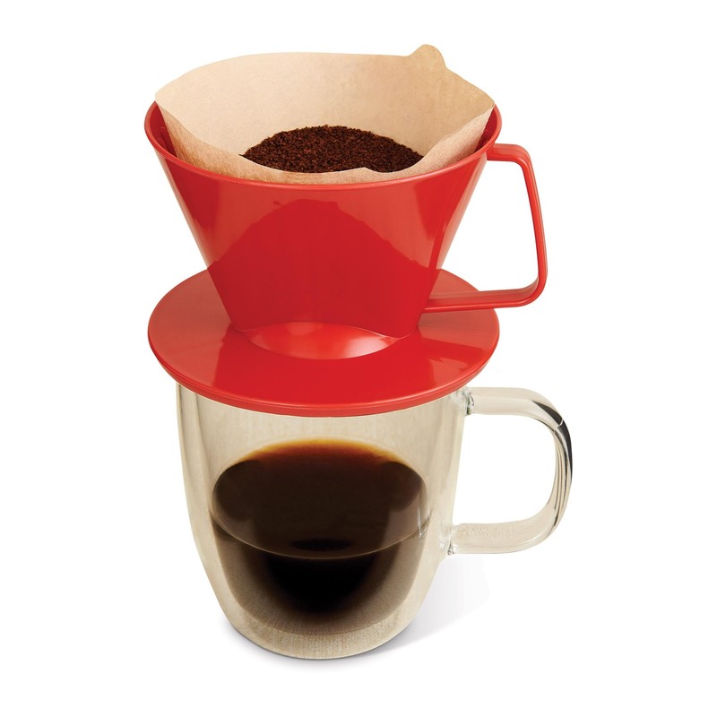 Fino Pour-Over Reusable Coffee Brewing Cone with Gold-Toned Mesh Permanent