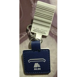ALDI Quarter Slot Smore Shaped Key Fob Chain Ring Tag Holder NEW