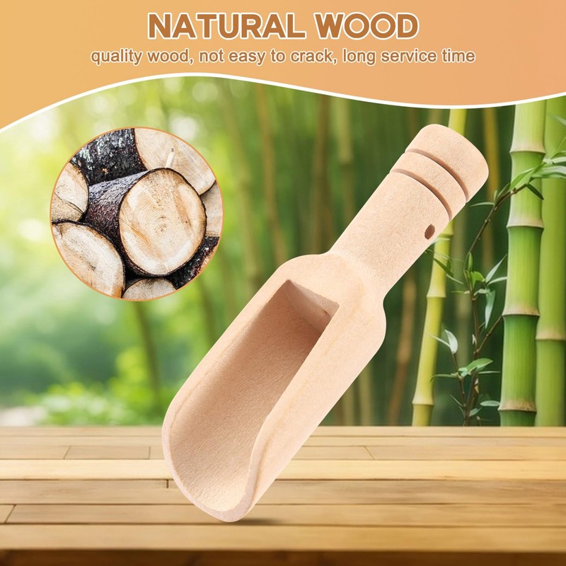 Nvanvmm 40 Pieces Mini Wooden Spoons,Wooden Spoon,Tea Spoon,7.5cm Small Wooden
