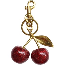Llavero para bolsa en forma de cereza, Abalorio de cereza, accesorio pequeño de acero inoxidable para bolsas de mano. Charm para Bolsa