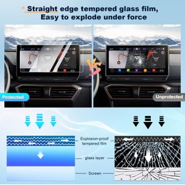 BIXUAN 12 Zoll für Cupra Formentor 2021 2022 2023 2024 Navigation Displayschutzfolie Transparent 9H Gehärtetes Glas Schutz Anti Fingerabdruck Schutzfolie GPS Navi Folie（Nicht 10"）