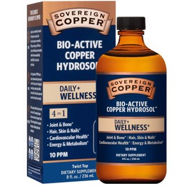 Sovereign Copper Trace Element 10 PPM, Bio Active Copper Hydrosol, 236ml