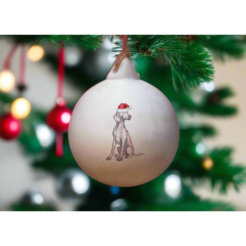 Image Industry Weimaraner Ceramic Bauble - Tree Decoration - Christmas