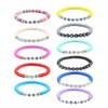 yeemeen Freundschaft Armbänder Set Böhmen Stretch Armbänder, Buntes Perlen Stretch