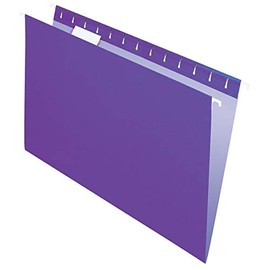 Office Depot 2-Tone Hanging File Folders, 1/5 Cut, 8 1/2in. x 14in, Legal Size, Purple, Box of 25, OD81631