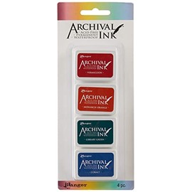 Ranger Archival Ink Pad Set Mini 1, 20.3 x 8.3 x 1.8 cm, Multi-Colour
