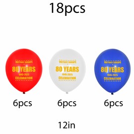 18 PCS VE Day 80th Anniversary Balloons 2025,VE Day Balloons,VE Day Decorations,Victory in Europe,VE Day 80th Anniversary Decorations