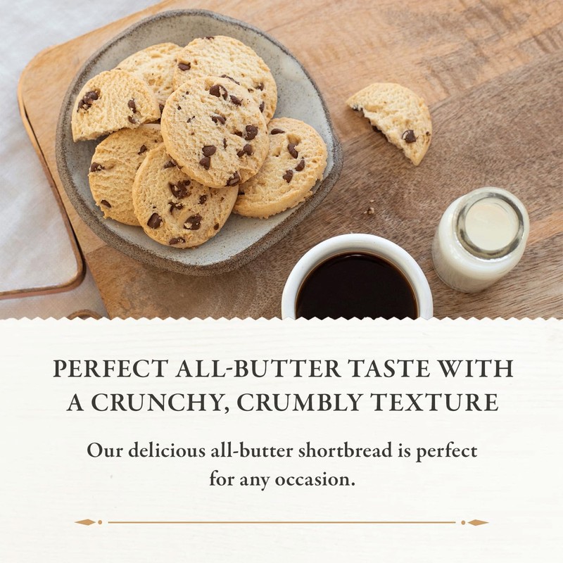 Walker's Shortbread Gluten Free Chocolate Chip Cookies, All-Butter Shortbread Cookies,