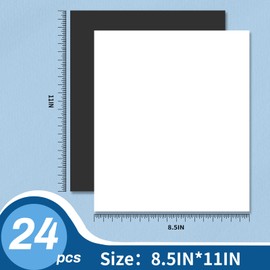 TZSTARJIMAG Magnetic Sheets with Adhesive Backing,8.5" x 11"(Pack of 24),30 mil Thick Cuttable Flexible Magnet Sheets for DIY Crafts,Photos and Stickers,Magnetic Paper Sheets with Strong Self Adhesive