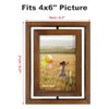 Egofine 2 Pack 4x6 Rotating Floating Picture Frames,Double-Sided Display with
