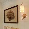 MhyTogn Natural Rattan Wall Sconce Set of 2, with Boho