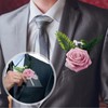 Riceshoot 15 Pcs Pocket Boutonniere Plastic Sleeve for Groom Groomsmen