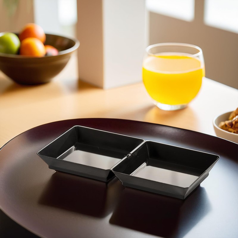 Blue Sky MiniWare Black 2 Section Dish - Premium Disposable