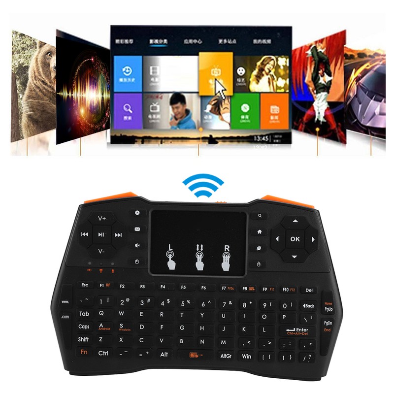 I8plus 2.4G Mini Wireless QWERTY Keyboard Multi Point Touchpad 3