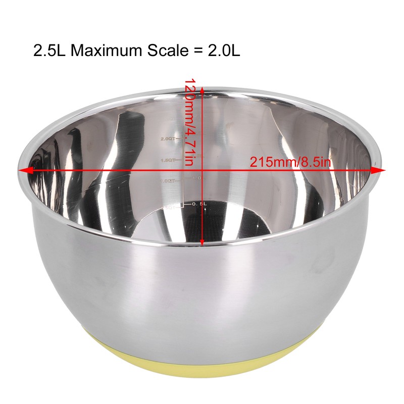 Egg Beating Bowl Baking Basin Stainless Steel Mixing Bowl with
