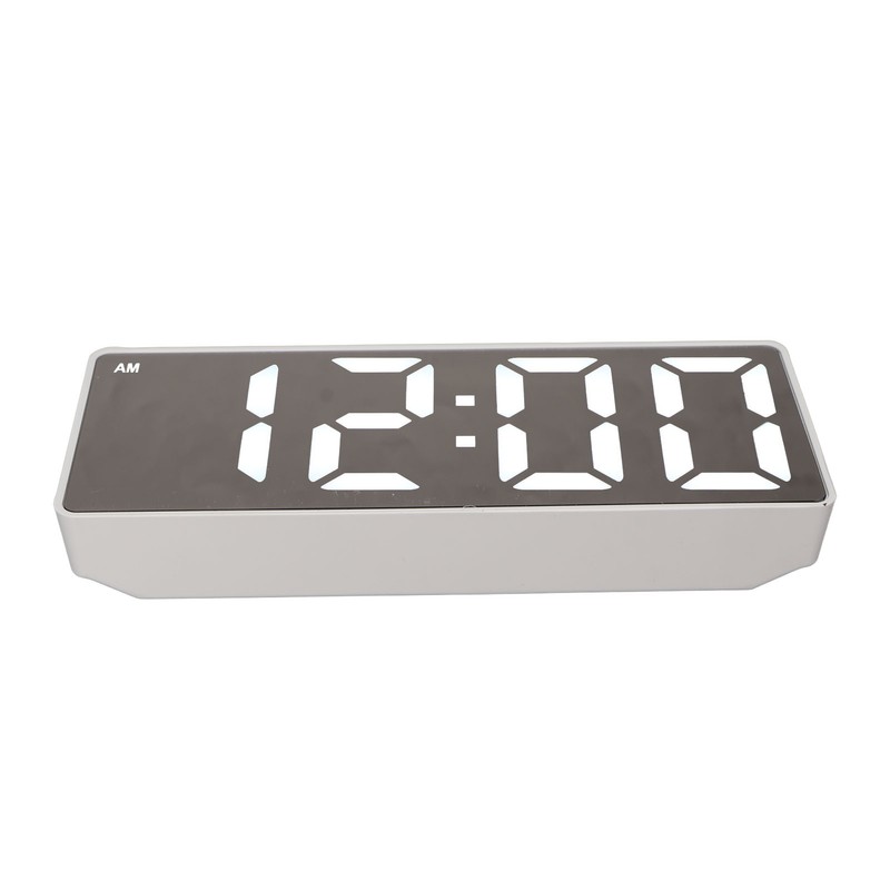 Digital Alarm Clock Temperature Display LED Mirror Electronic Clocks for