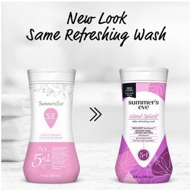 Summer's Eve Cleansing Wash for Sensitive Skin, Island Splash 9 oz (Pack of 7)