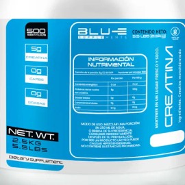 Creatina Blu-e Monohidratada 2.5 Kg 500 Servicios Sabores