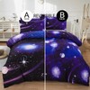 Galaxy Duvet Cover Set Reversible Sky Universe Moon Printed Bedding