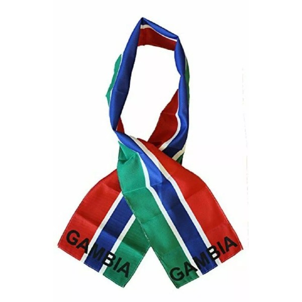 RFCO Gambia Country Lightweight Flag Printed Knitted Style Scarf 8"x60"