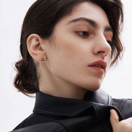 Sterling Silver Studs Silver Studs for Men 925 Sterling Silver Earrings Cute Tiny Earrings Triangle Earrings for Women Minimalist Earrings