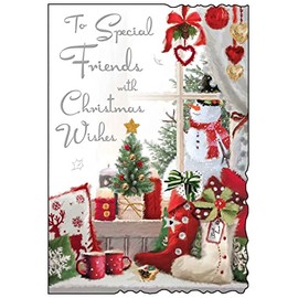 Jonny Javelin Special Friends Christmas Wishes Card Festive Window Seat