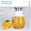 Vekonn Glass Pitcher, Glass Water Pitcher with Tight Stainless Steel