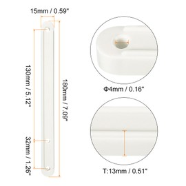 uxcell Drawer Slides, 24Pcs 180mm - Plastic Drawer Rails, Side Mounted Grooved Guide Rails for Cabinet Drawers Bedside Tables Wardrobe Dressers (White)