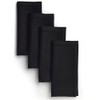 Signature Linen™ de D'Moksha, 100% Lino Puro Negro Servilletas Juego