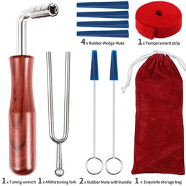 Piano Tuning Kit Professional Wrench Hammer Rubber Mutes Set Including 9 pcs Tuning Tools for Piano Tuning with Tuner | Sound harbor
