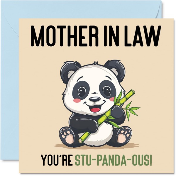 Mother in Law Birthday Cards - Stu-Panda-ous - Funny Birthday