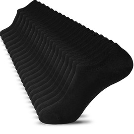 Nroktia 10 Pairs Non Slip No Show Socks Womens and Mens Low Cut Invisible Liner Ankle Socks (10 Black)