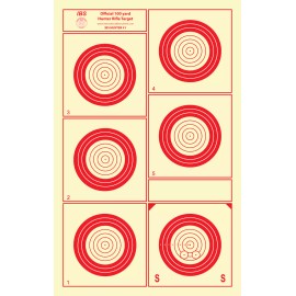 National Target (12) IBS100HR 100 Yard Hunter Rifle Target, Red, Heavy Paper, 12"x19" SHIPS FREE