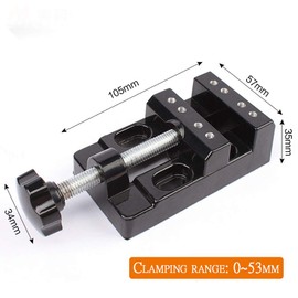 57mm Multipurpose Aluminum Alloy Flat Nose Pliers Mini Vice Table Vice Walnut Clip Jewelry Pliers Table Tongs Carving Fixed Tools