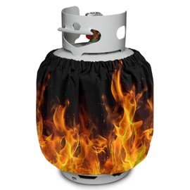 Fuojuvelie Propane Tank Cover Water Resistant Flame Rv Propane Tank Cover Fits Standard 20lb Cylinder with Elastic Band