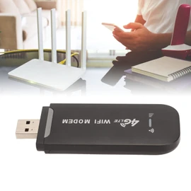 4G LTE USB Portable WiFi Router, 150Mbps Pocket Mobile Hotspot Support 10 Users, Wireless Network Router for Tablet Laptop Black
