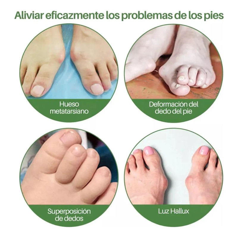 Separador Dedo Pie Forro Gel Doble Bucle Corrector Juanete Marrón