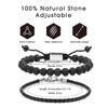 CARITATE Black Lava Rock Bracelets for Men Women - Mens