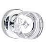 Dummy Round Crystal Door Knobs Polished Chrome Round Rosette