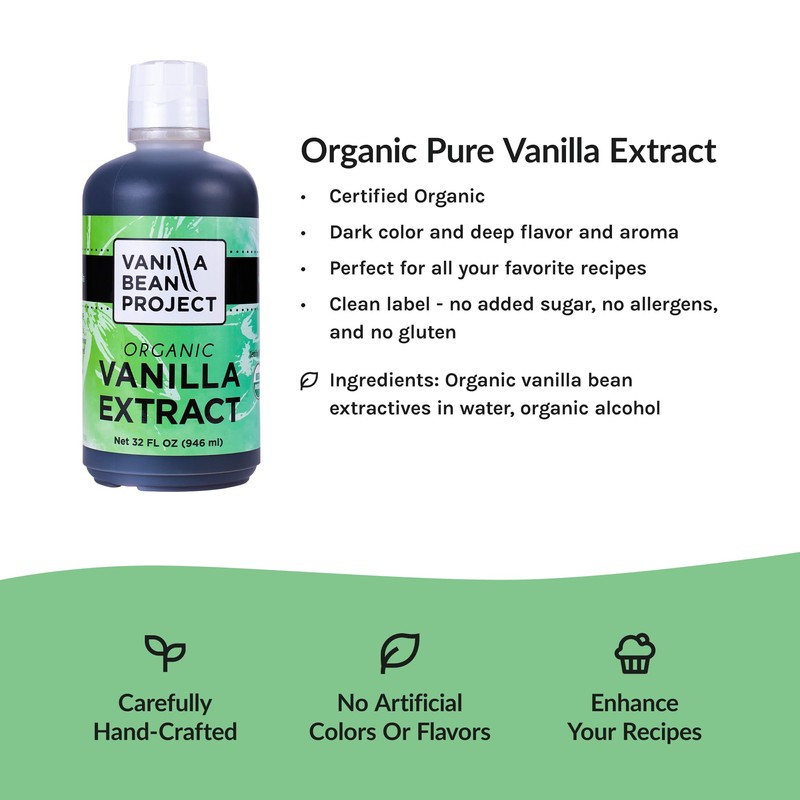 Vanilla Bean Project Organic Vanilla Extract, 4 FZ