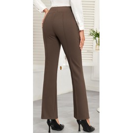 Agenlulu Womens Dress Pants Elastic High Waisted Stretch Bootcut Business Casual Pants Pull on Office Work Slacks