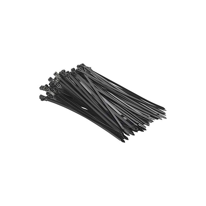 AGT Reusable Cable Ties Set of 100 Resealable Cable Ties,