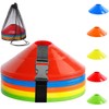 Pack of 25 Marker Cones, Football Cones with Locking Strap