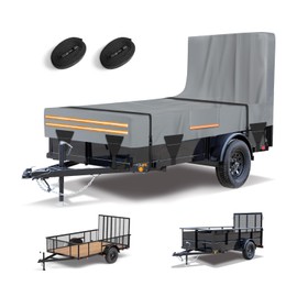 6 x 10 All-Weather Protection Utility Trailer Cover, Light Gray
