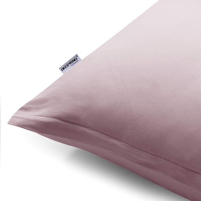 DecoKing 2 Pillowcases 20 x 120 cm Jersey Cotton Zip