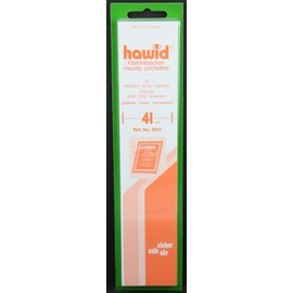 Hawid 25 210x41mm stamp mount strips. Clear.