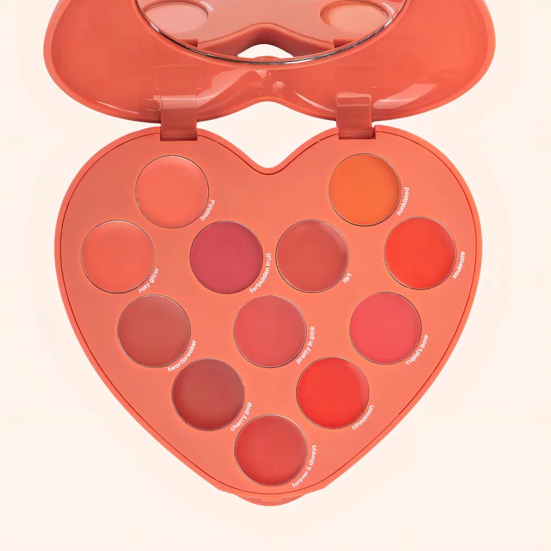 Rubor en Crema Kara Beauty Love Locket Paleta 12 Tonos