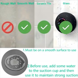 Shower Bluetooth Speaker Shower Speaker with Suction Cup Shower Speaker Music Box Mini Portable Wireless Trumpet Wireless Small Sound Bass Stereo LED for Bathroom Party Travel Home Outdoor